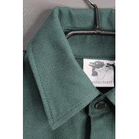 Котоновый женский зеленый Casual костюм штаны широкие + куртка рубашка Korobko