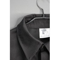 Котоновый женский черный Casual костюм штаны широкие + куртка рубашка Korobko