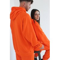 Мужской оранжевый костюм штаны широкие + оверсайз худи Korobko