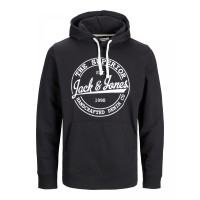 Мужское черное худи Jack & Jones JJBRAT SWEAT Hoodie Black
