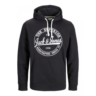 Мужское черное худи Jack & Jones JJBRAT SWEAT Hoodie Black