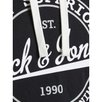 Мужское черное худи Jack & Jones JJBRAT SWEAT Hoodie Black
