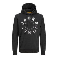 Мужское черное худи Jack & Jones JJWARRIOR 