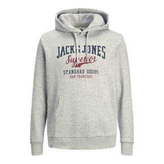 Мужское серое худи большое Jack & Jones Corp Logo