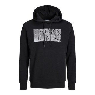 Мужское черное худи Jack & Jones JJPETER 12235329