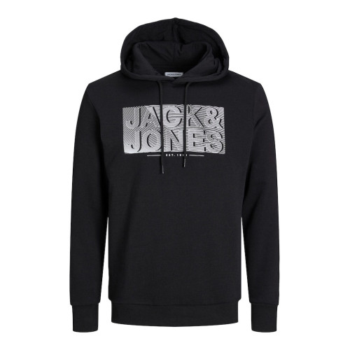 Мужское черное худи Jack & Jones JJPETER 12235329