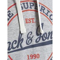 Мужское серое худи Jack & Jones JJBRAT SWEAT Hoodie