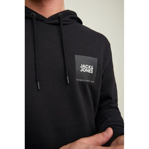 Мужское черное худи Jack & Jones JJLOCK 