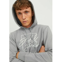 Мужское серое худи Jack & Jones 12246425 alloy