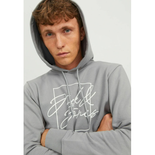 Мужское серое худи Jack & Jones 12246425 alloy