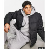 Мужская короткая черная куртка ASOS 
