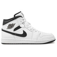 Jordan 1 Mid DQ8426-132 кроссовки высокие кожаные белые