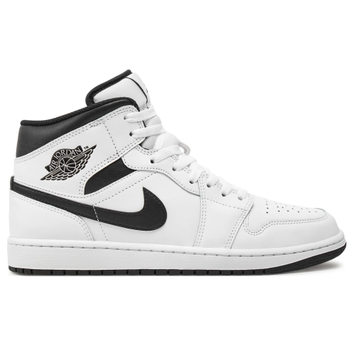 Jordan 1 Mid DQ8426-132 кроссовки высокие кожаные белые
