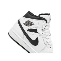 Jordan 1 Mid DQ8426-132 кроссовки высокие кожаные белые