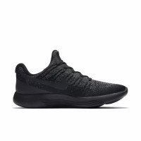 Nike Lunarepic Low Flyknit 2 863779-004 Мужские беговые черные кроссовки 