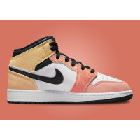 Air Jordan 1 Mid Se DX4332-800 кроссовки высокие кожаные белые