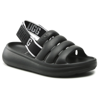 Ugg Sport Yeah Black 1126811-Blk черные женские тапочки
