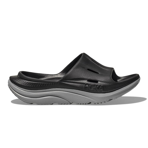 Hoka Ora Recovery Slide 3 1135061 черно-серые тапочки слайдеры