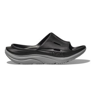 Hoka Ora Recovery Slide 3 1135061 черно-серые тапочки слайдеры