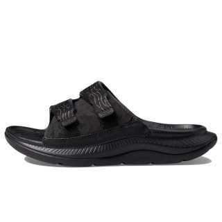 Hoka Ora Luxe 1134150 черные тапочки слайдеры