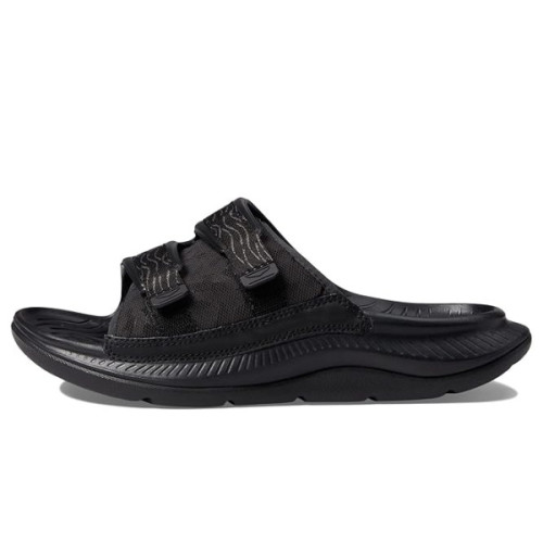 Hoka Ora Luxe 1134150 черные тапочки слайдеры