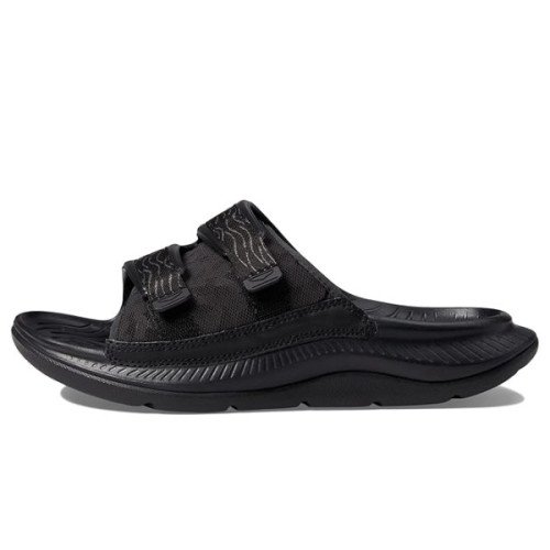 Hoka Ora Luxe 1134150 черные тапочки слайдеры