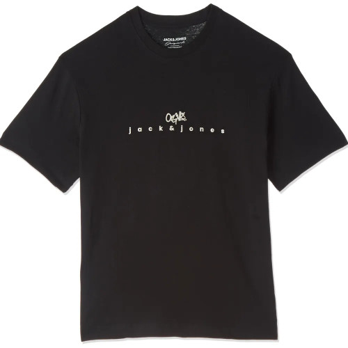 Мужская черная футболка Jack&Jones Jorsilverlake оригинал