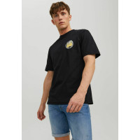 Мужская черная футболка Jack&Jones Jorflores оригинал