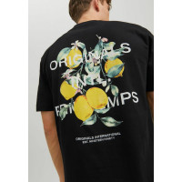 Мужская черная футболка Jack&Jones Jorflores оригинал