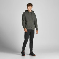 Jack&Jones черные котоновые мужские карго штаны JJIPAUL 