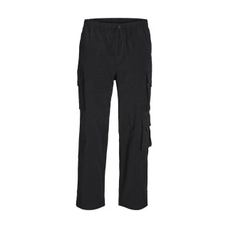 Jack&Jones черные котоновые мужские карго штаны широкие 