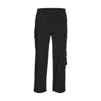 Jack&Jones черные котоновые мужские карго штаны широкие 