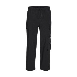 Jack&Jones черные котоновые мужские карго штаны широкие 