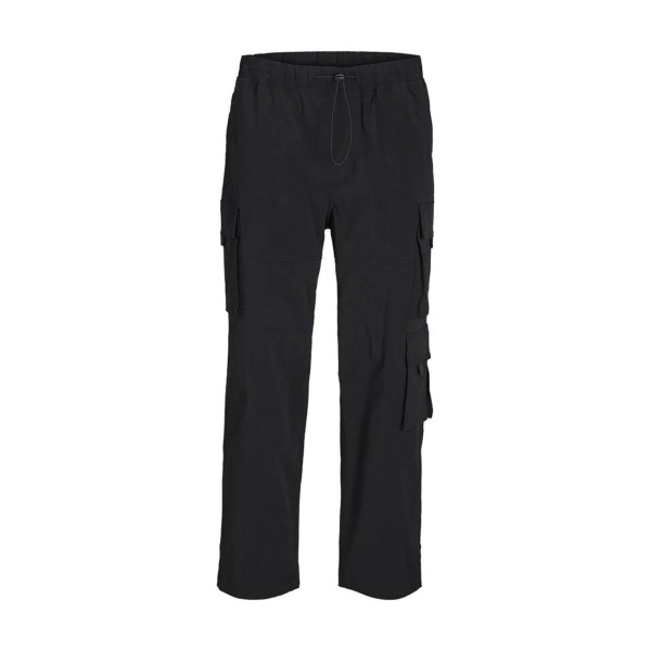 Jack&Jones черные котоновые мужские карго штаны широкие 