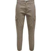 Only & Sons бежевые котоновые мужские карго штаны
