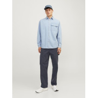 Jack&Jones синие котоновые мужские широкие джинсы штаны 