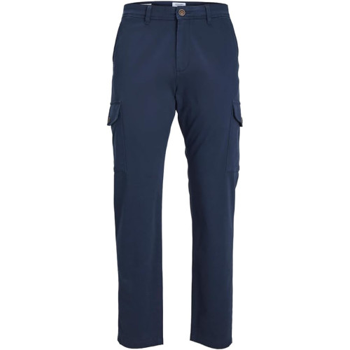 Jack&Jones синие котоновые мужские карго штаны 