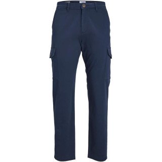 Jack&Jones синие котоновые мужские карго штаны 