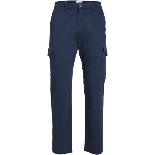 Jack&Jones синие котоновые мужские карго штаны 