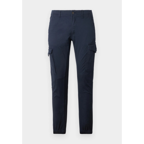 Jack&Jones синие котоновые мужские карго штаны узкие