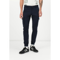 Jack&Jones синие котоновые мужские карго штаны 