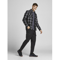Jack&Jones черные котоновые мужские карго штаны Jjiace Jjdex 