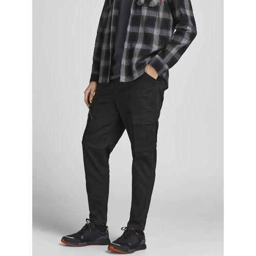 Jack&Jones черные котоновые мужские карго штаны Jjiace Jjdex  