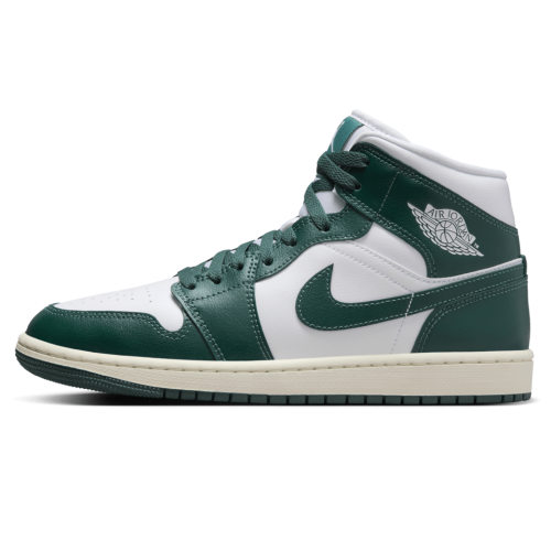 Jordan 1 Mid Green Sail BQ6472-133 кроссовки высокие кожаные 