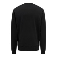 Only & Sons Ledgar черная оверсайз толстовка с принтом на груди