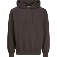 Мужское оверсайз худи Jack & Jones коричневое однотонное 