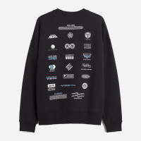Черная хлопковая толстовка H&M 1003931