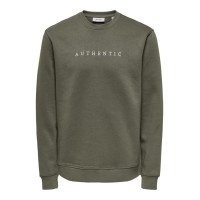Only&Sons толстовка мужская на флисе хаки