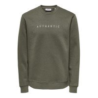 Only&Sons толстовка мужская на флисе хаки