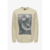 Only&Sons толстовка мужская на флисе бежевая